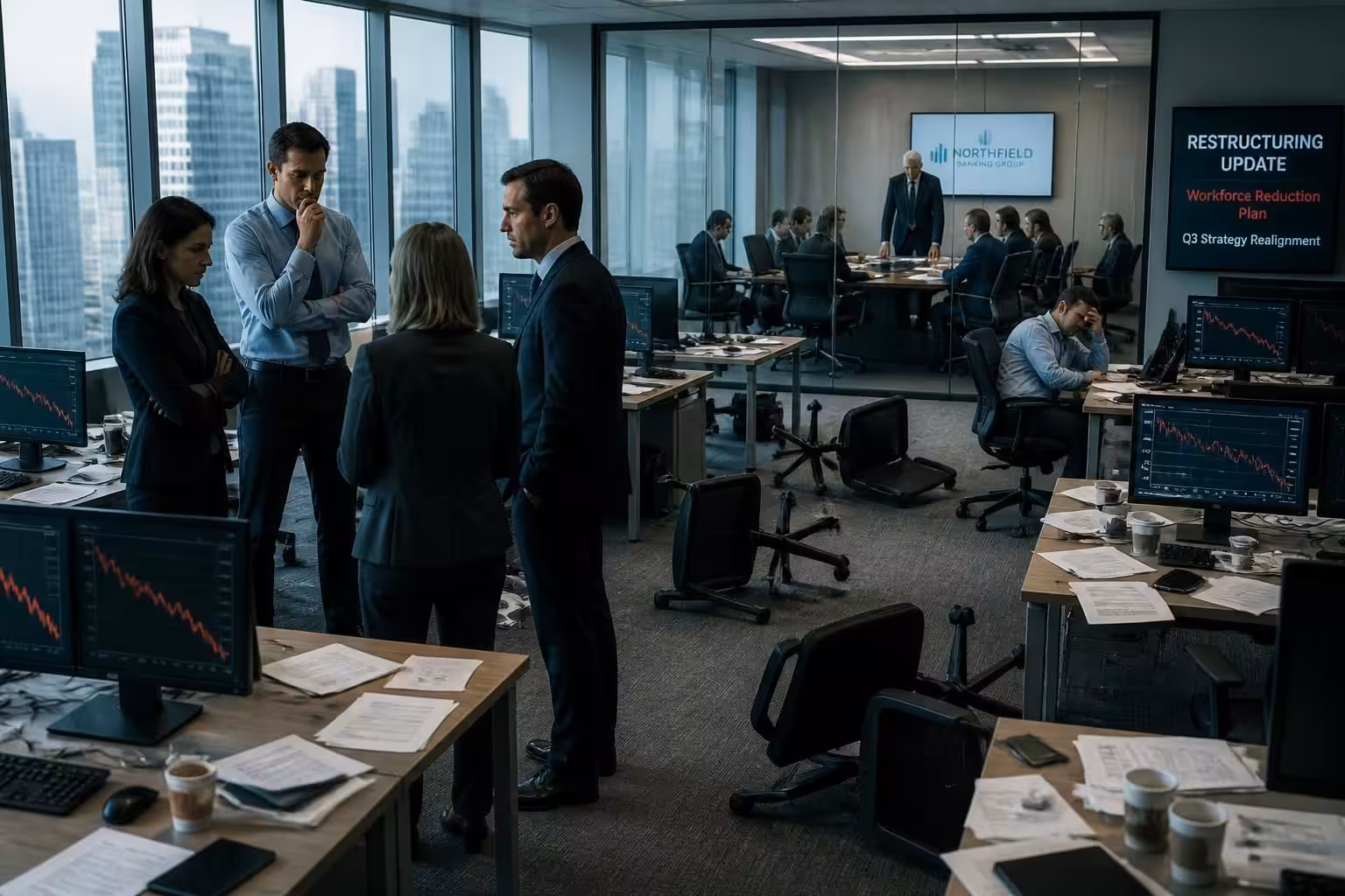 découvrez comment le secteur bancaire traverse une mutation profonde avec une réduction significative des effectifs, impactant l'organisation et les emplois.